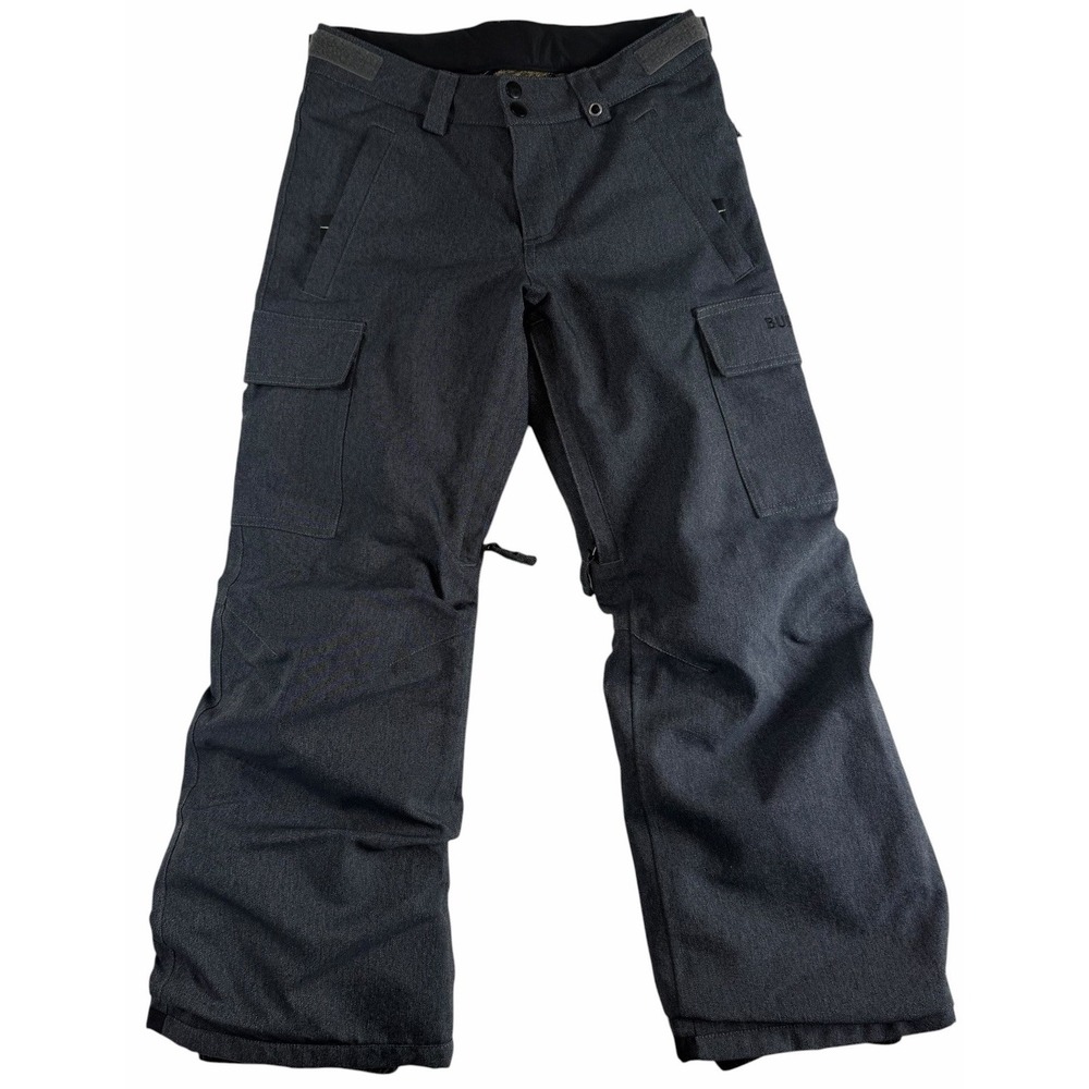 Burton Boys Exile Cargo Snowboard Ski Snow Pants Size 12 Gray DRYRIDE 115891
